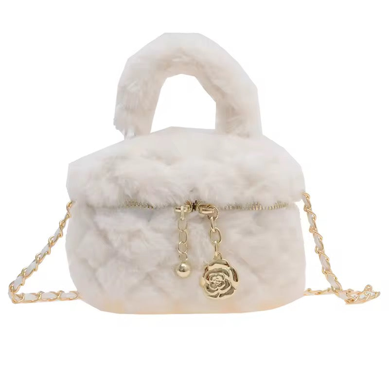 Soft Furr Handbags with charm π